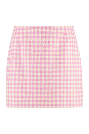 Cotton and wool mini-skirt-0